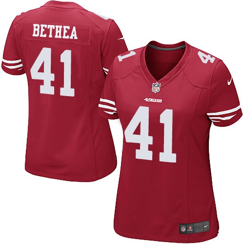 Women's Limited Antoine Bethea Nike Jersey Red Home - #41 NFL San Francisco 49ers